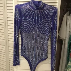 Purple body suit